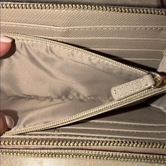 Coach Metallic Silver Studded Wallet - Picture 8 of 14